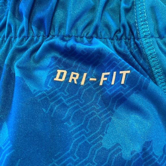 NIKE💫 Mens Blue Print Dri-Fit Sport Shorts with Pockets - Picture 7 of 7